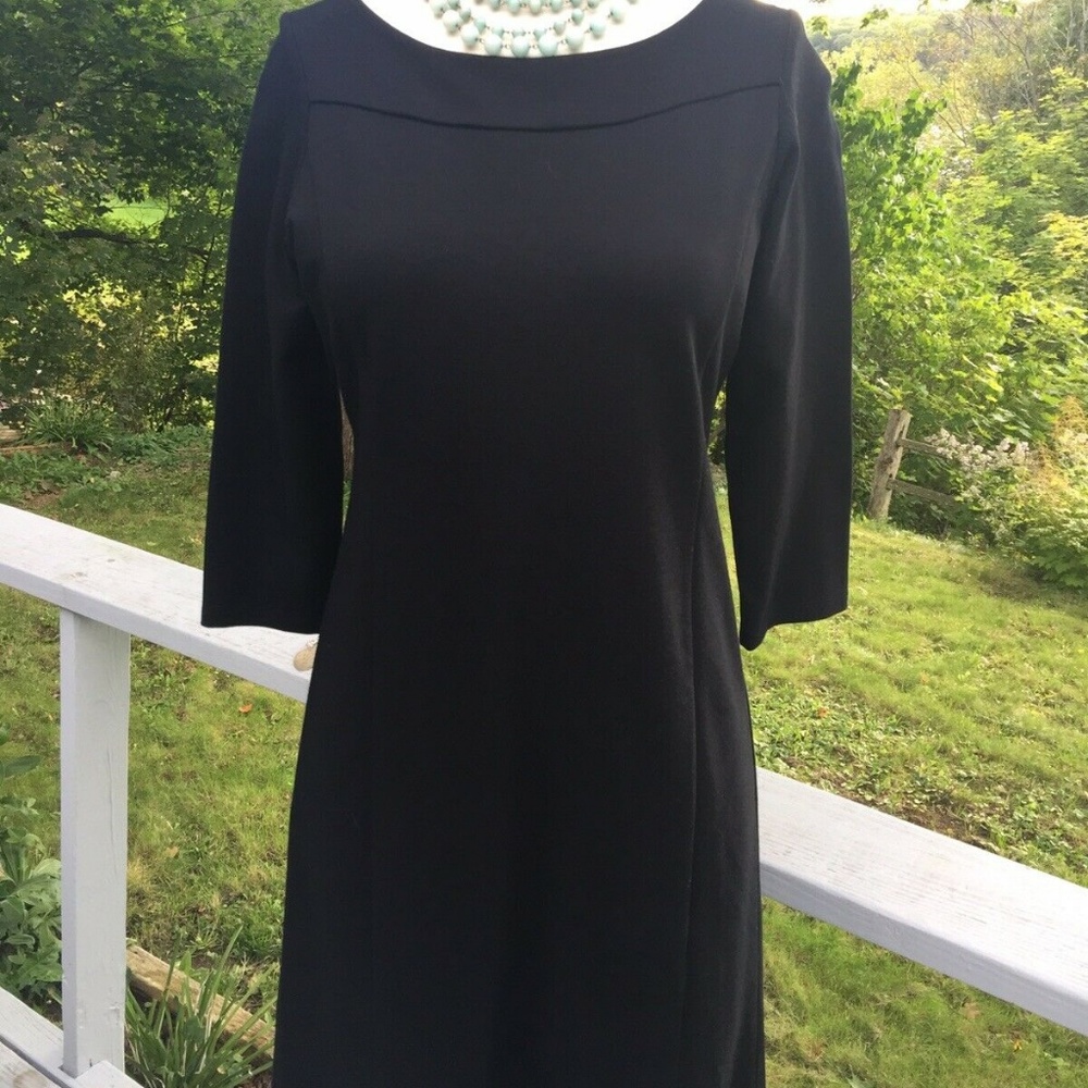 Eileen Fisher Boatneck 3/4 Sleeve dress Psmall